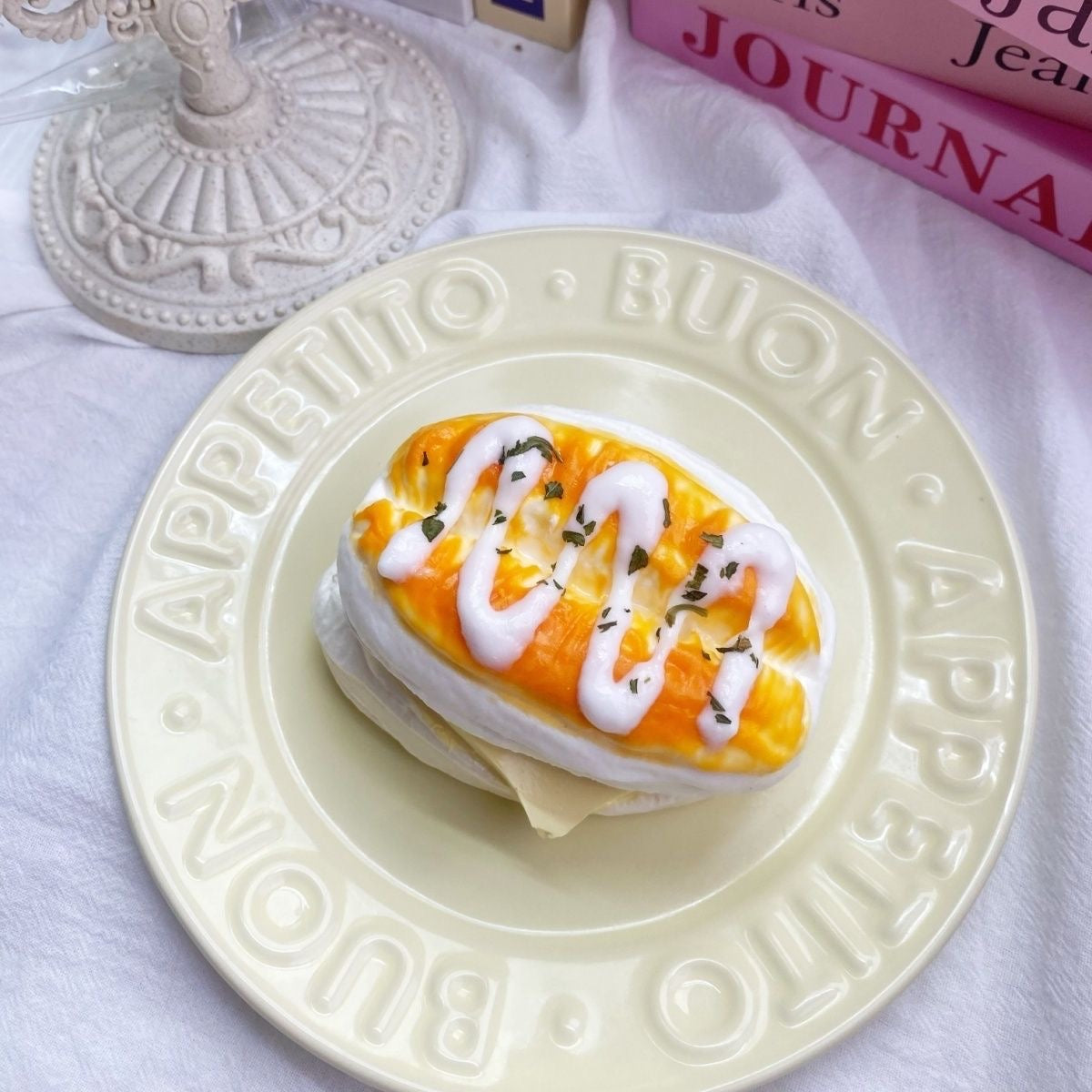 Cheese Sandwich Taba Squishy