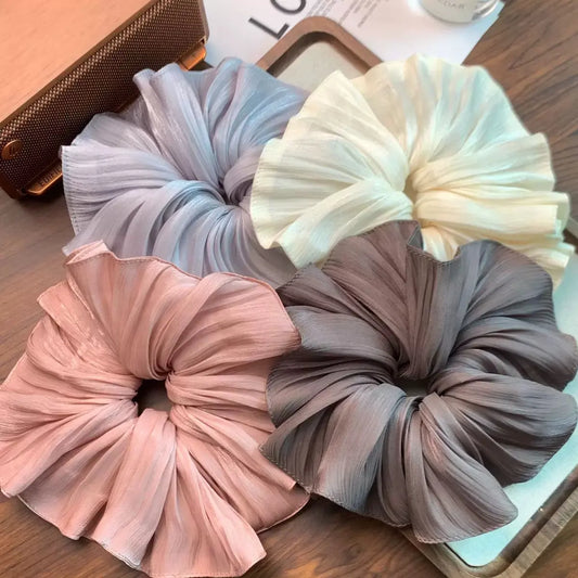 Accordion Pleats Silk XXL 7 ” Scrunchie