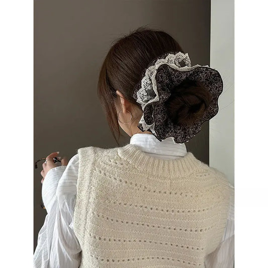 Classic Flora Lace XXL 7 ” Scrunchie