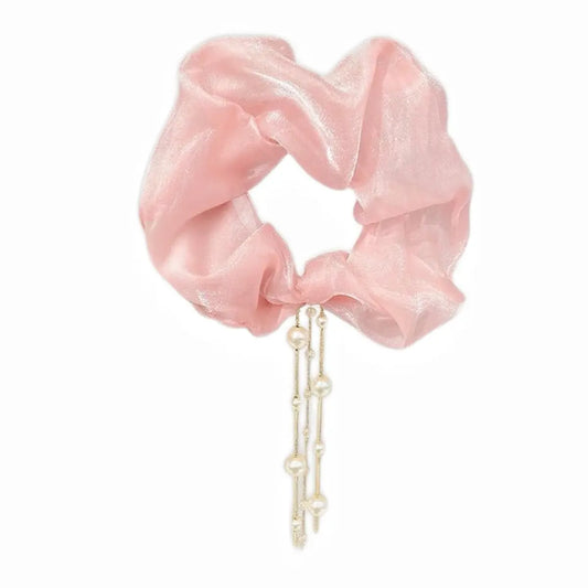 Pearl tassel 5” Scrunchie