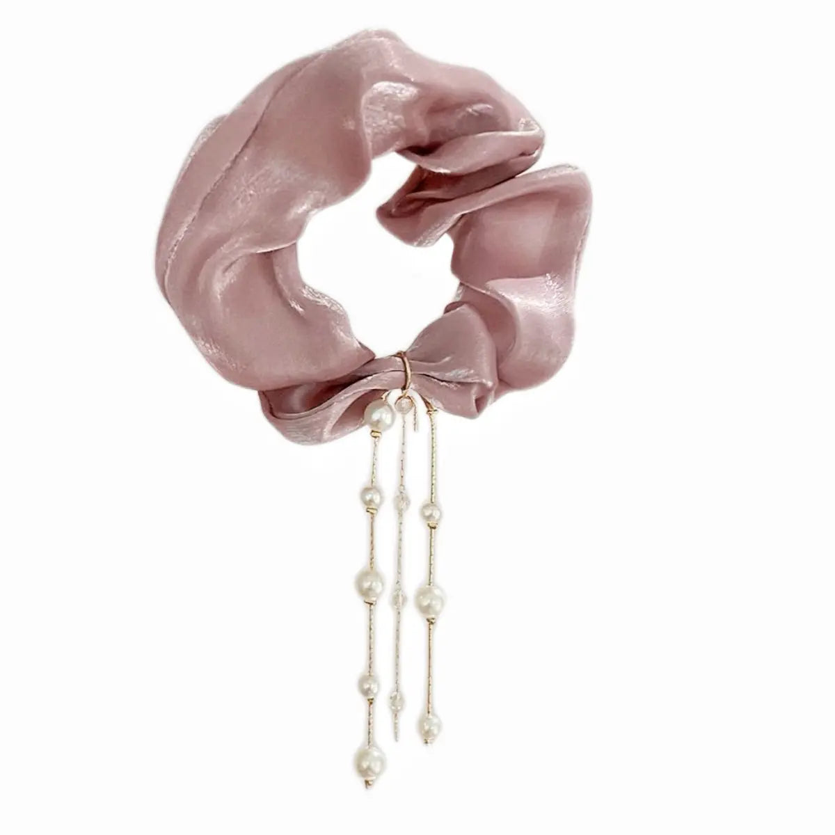 Pearl tassel 5” Scrunchie
